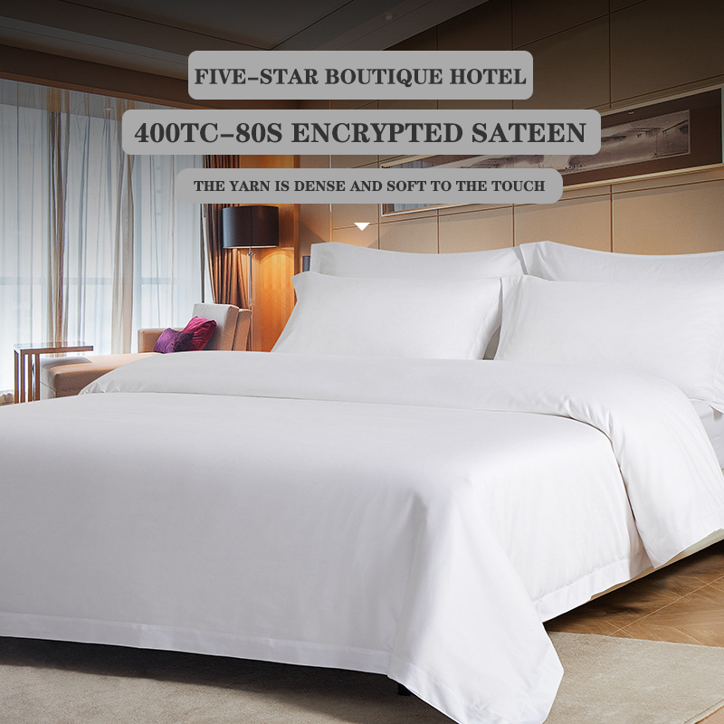 Pure Cotton Sateen Hotel Bedding Sets Custom Wholesale -Hanbi Textile 12
