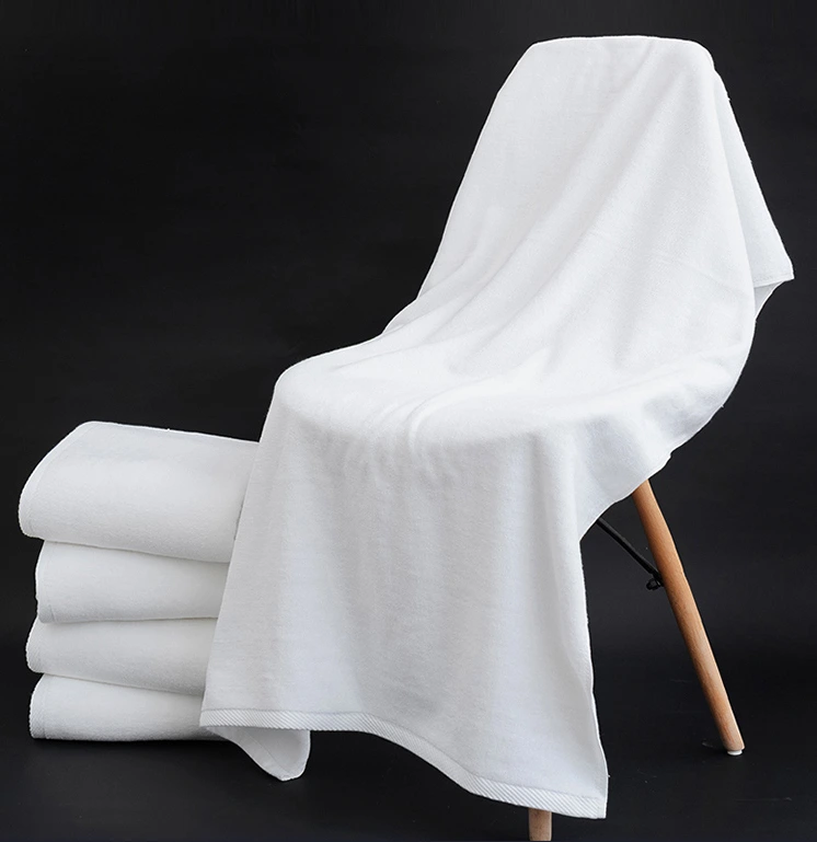 White Hotel Bath Towels Wholesale Pure Cotton Material - Hanbi Textile 1