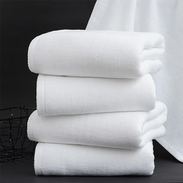 White Hotel Bath Towels Wholesale Pure Cotton Material - Hanbi Textile 14