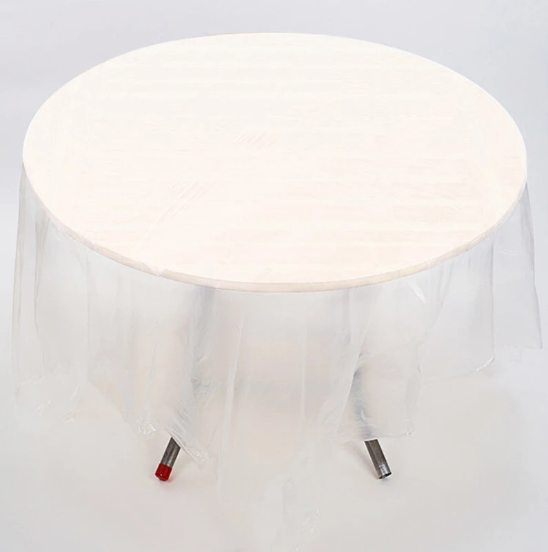 Hanbi Textile Tablecloth Factory Wholesale White Rectangle round Outdoor Plastic Tablecloth 1