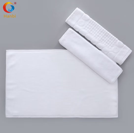 Five-star hotel bathroom all-cotton flat woven thickened absorbent jacquard bath mat 3