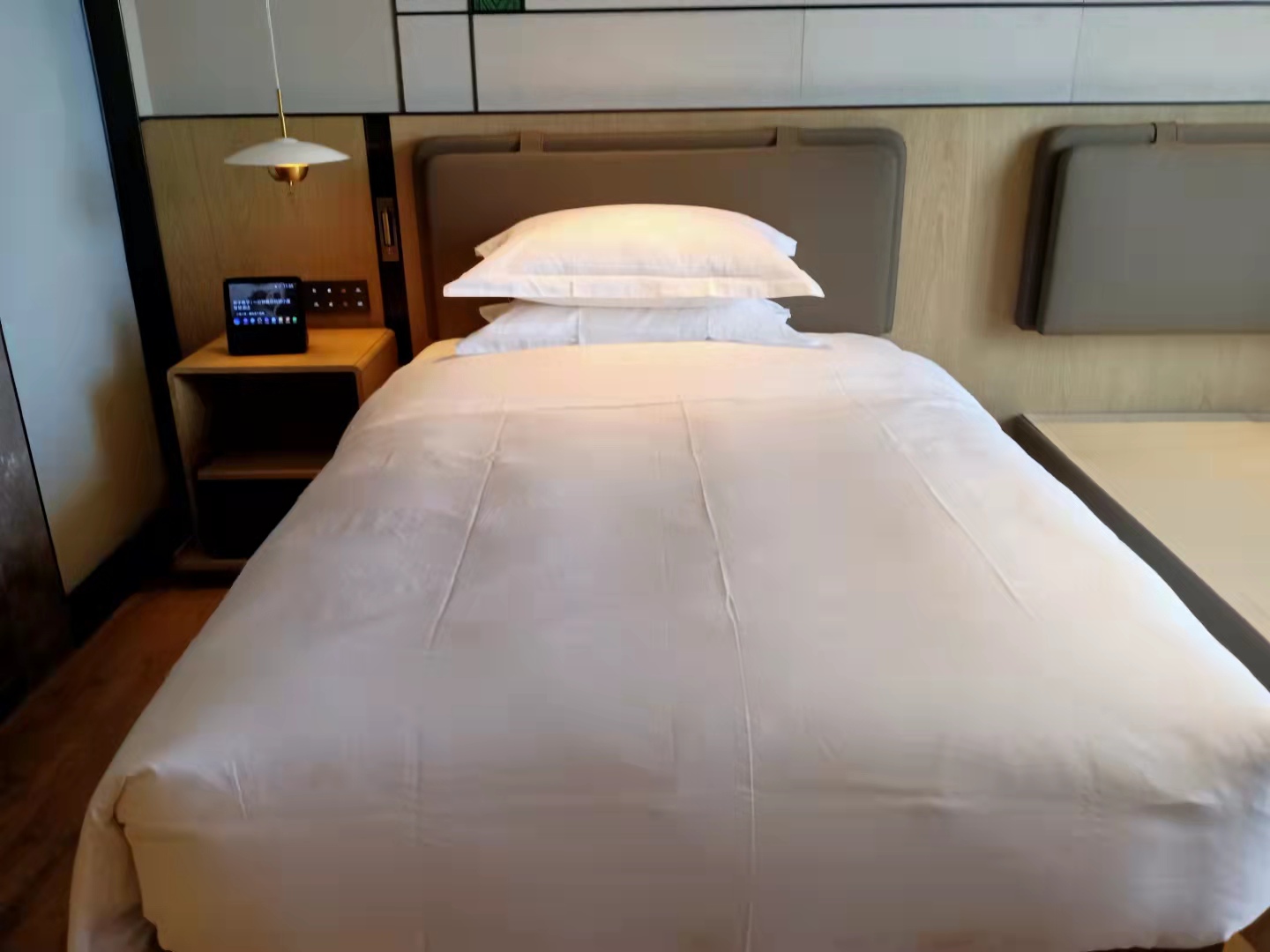 Luxury hotel bedding sets queen size new hotel room Process of making the bed-Hanbi textile 5