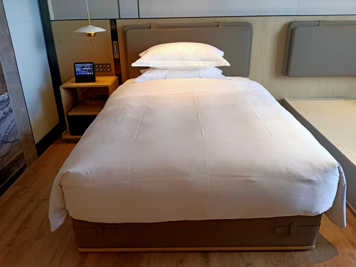 Luxury hotel bedding sets queen size new hotel room Process of making the bed-Hanbi textile 3