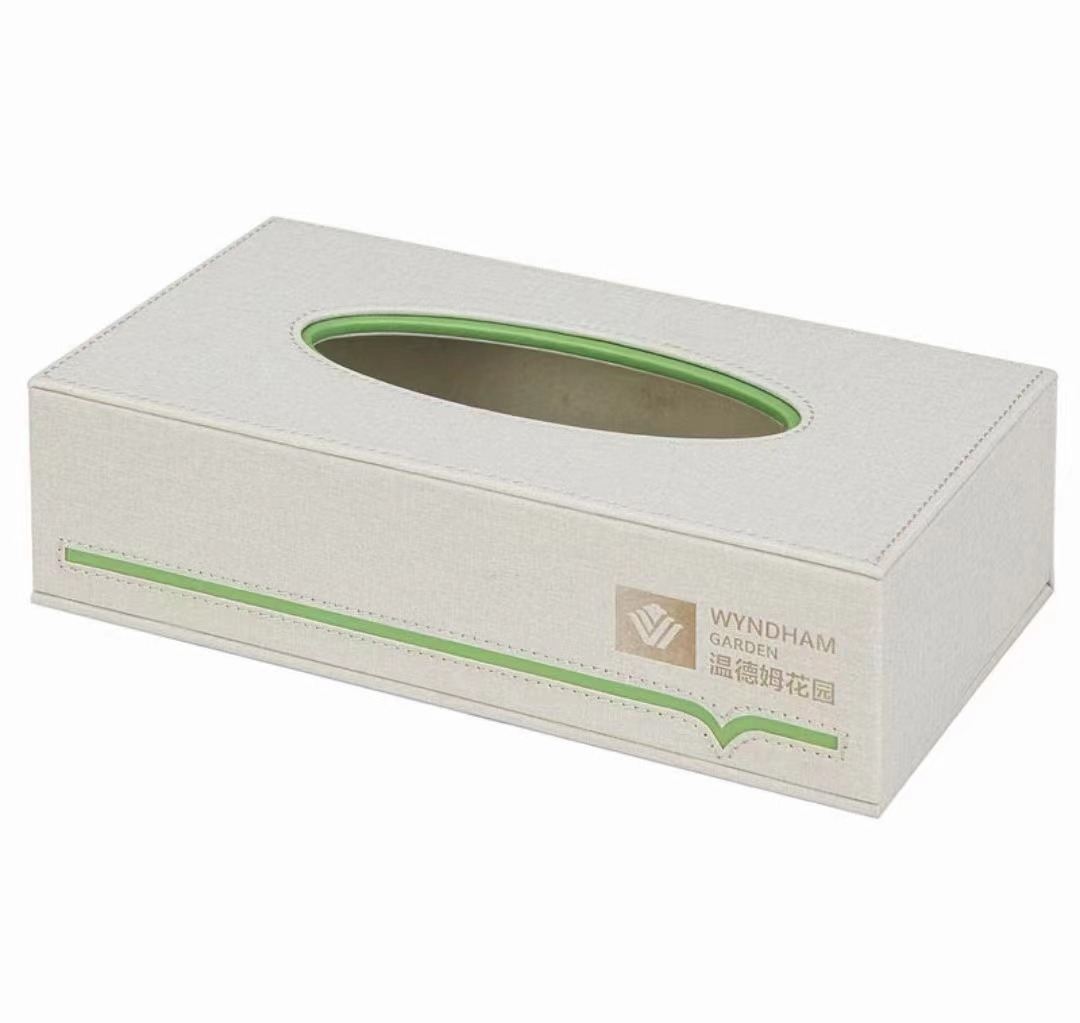 Customized five-star hotel leather products Bathroom Accessories Serving Hotel Leather Tray 7