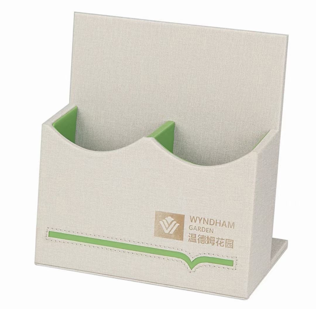 Customized five-star hotel leather products Bathroom Accessories Serving Hotel Leather Tray 5