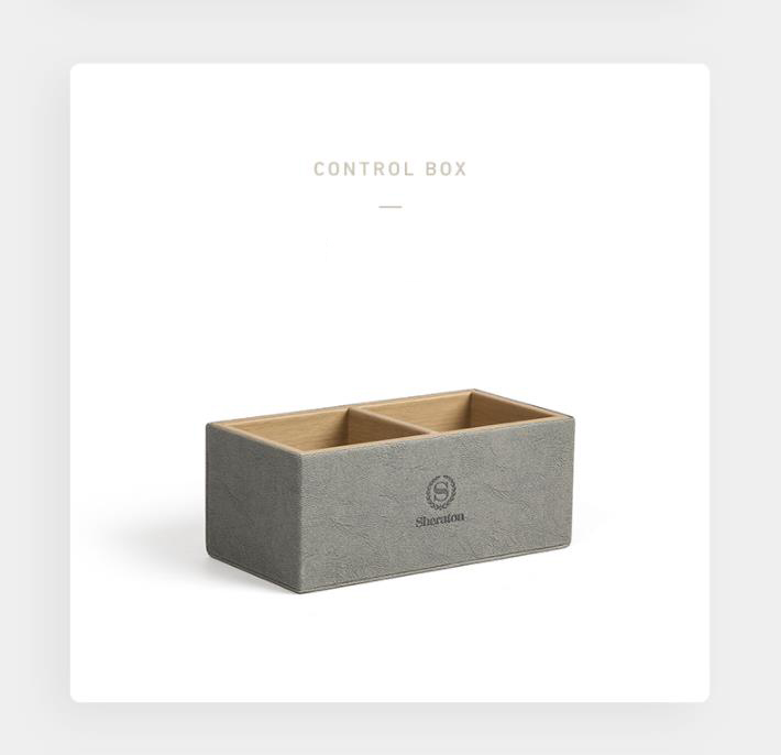 Hotel leather amenities Toiletries storage box tissue box trash can customized manufacturers Hanbi 13