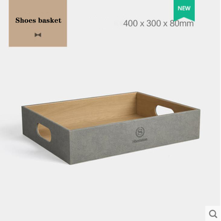 Hotel leather amenities Toiletries storage box tissue box trash can customized manufacturers Hanbi 10