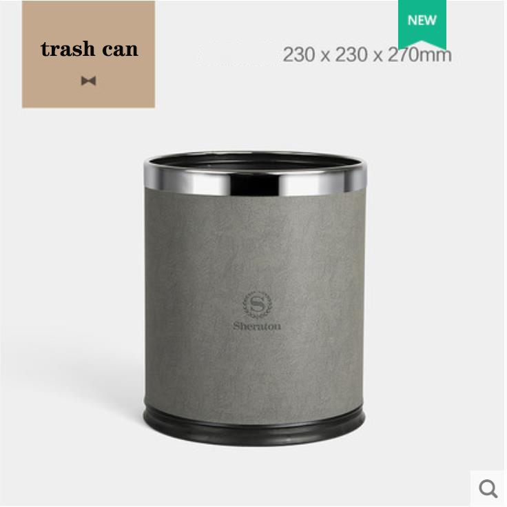 Hotel leather amenities Toiletries storage box tissue box trash can customized manufacturers Hanbi 20