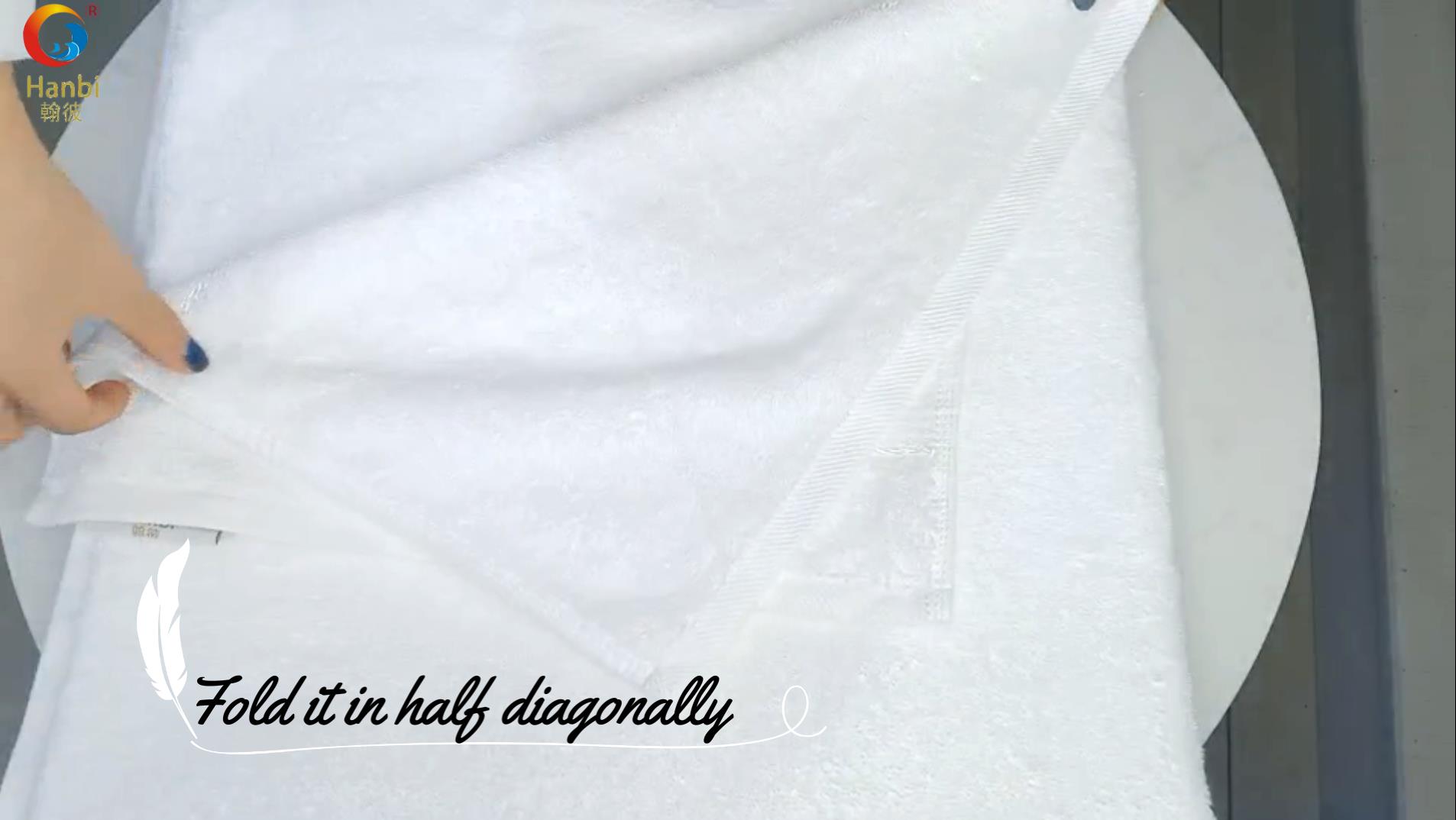 Hotel towel how to folding and become a flower-towel flower folding teaching 1