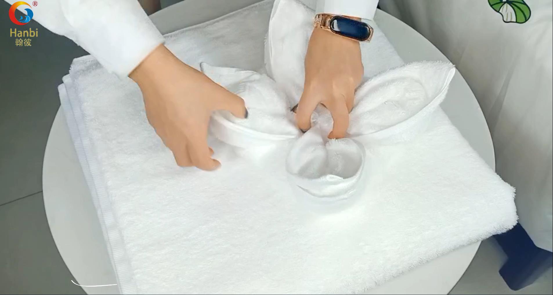 Hotel towel how to folding and become a flower-towel flower folding teaching 11