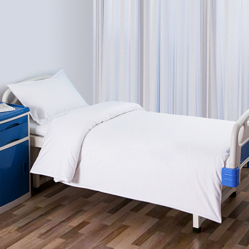 Three sets of solid color bed sheet and bed cover for medical and nursing care beds 3