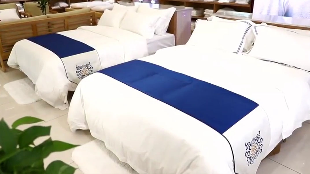 High Quality Hotel Room Beddings Wholesale-Guangxi Hanbi Textile Co., Ltd. bed shett and duvet cover 1
