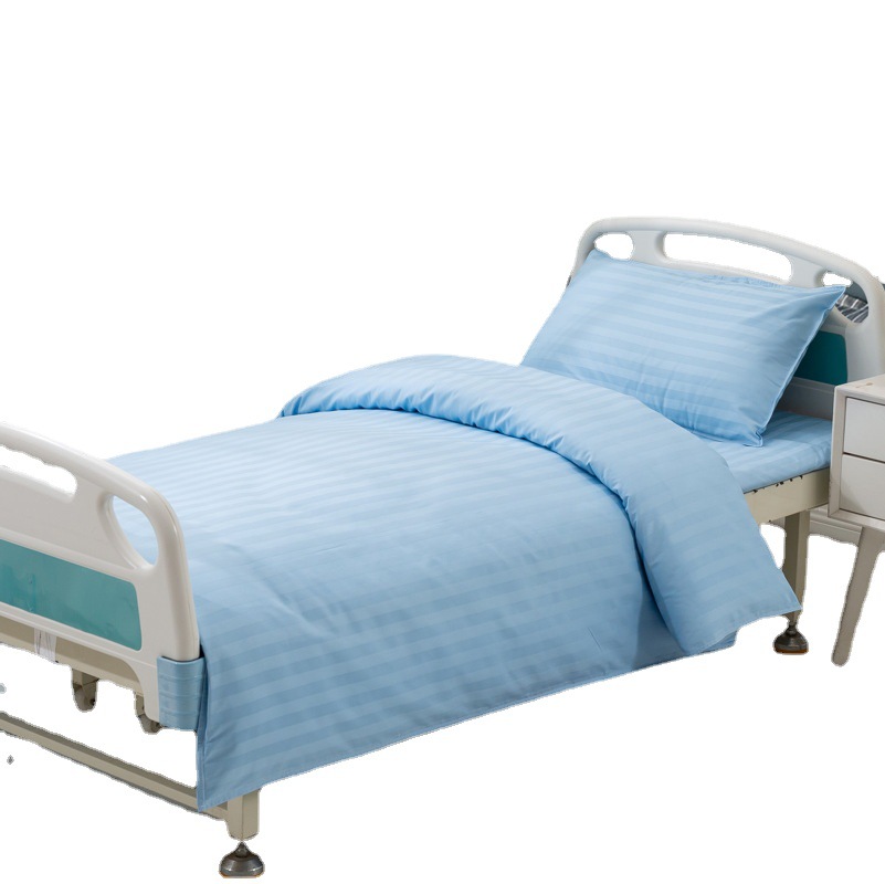 Factory wholesale hospital nursing home bedding thickened terylene cotton nursing bed three-piece quilt cover 3