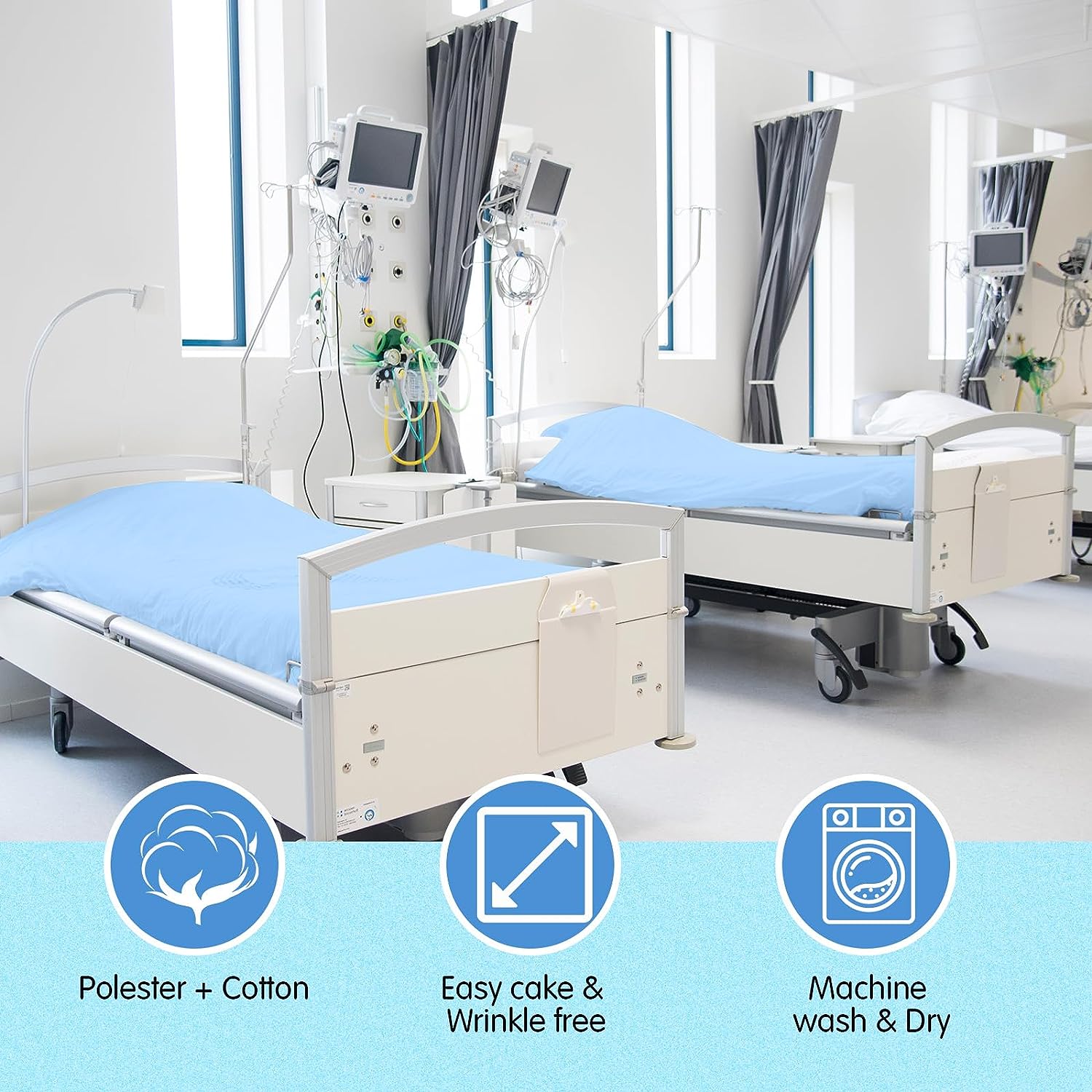 Hospital linen 3-piece bedding sets for hospital beds Supplier & manufacturers | Hanbi Textile 2