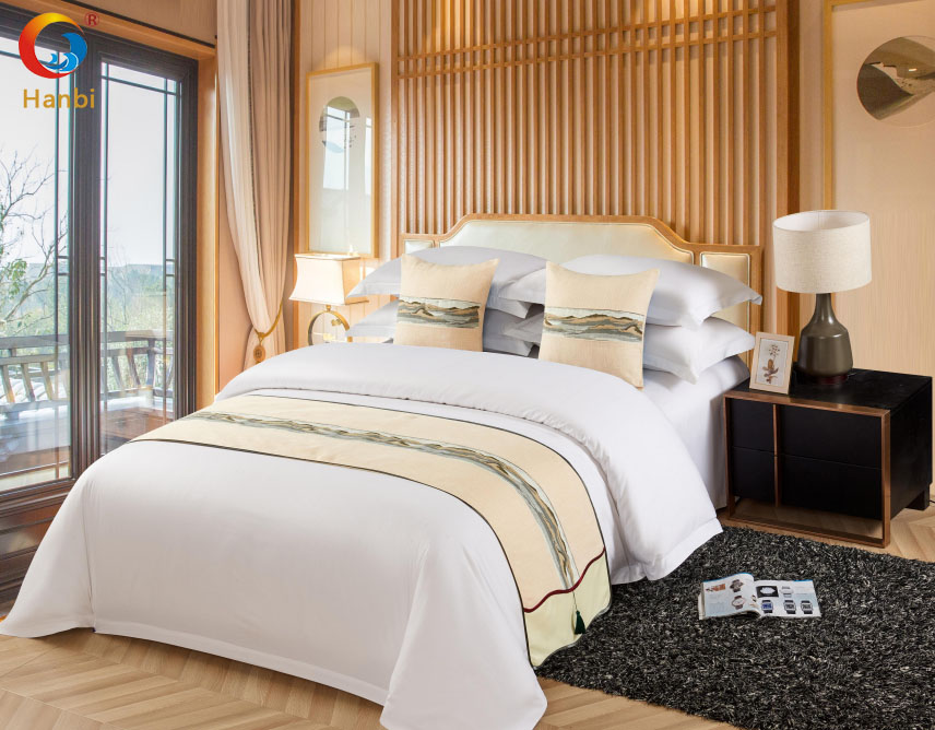Five-star hotel 60s pure cotton sateen embroidery bedding 1