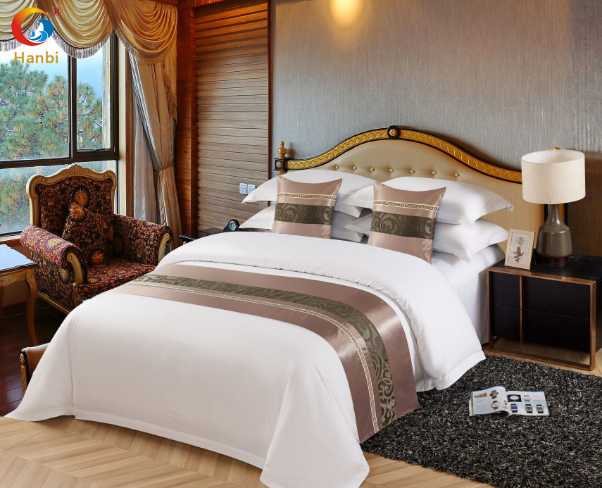 Five-star hotel 60s pure cotton sateen embroidery bedding 6