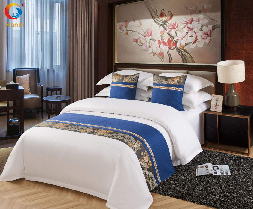 Five-star hotel 60s pure cotton sateen embroidery bedding 4