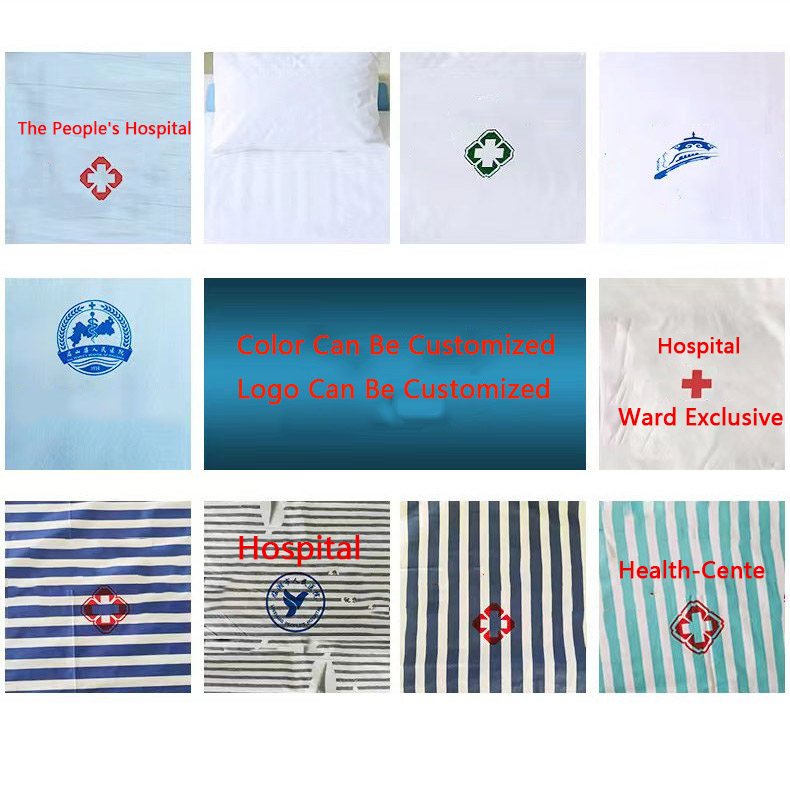Hospital Bedding Three-piece Nursing Home Clinic Crypto White Sheet and Duvet Cover Pillowcase Ward Bed Sets 2