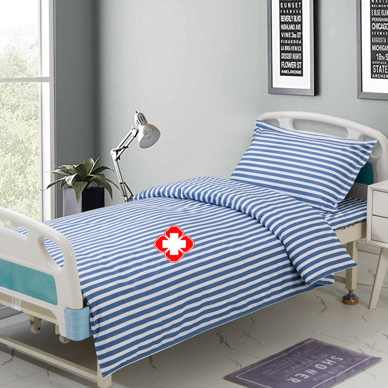Hospital Bedding Three-piece Nursing Home Clinic Crypto White Sheet and Duvet Cover Pillowcase Ward Bed Sets 5