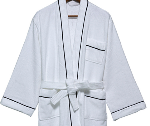 Four seasons bathrobe absorbent quick drying cotton robe 2