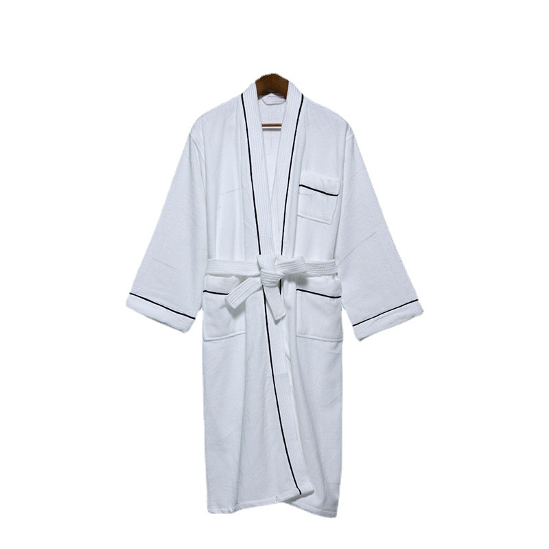 Four seasons bathrobe absorbent quick drying cotton robe 1
