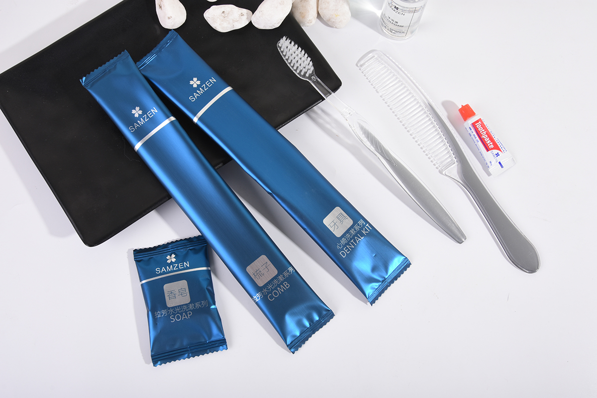 Dark Blue Packing Hotel Toiletries Travel Products Shampoo and Bath Foam 1