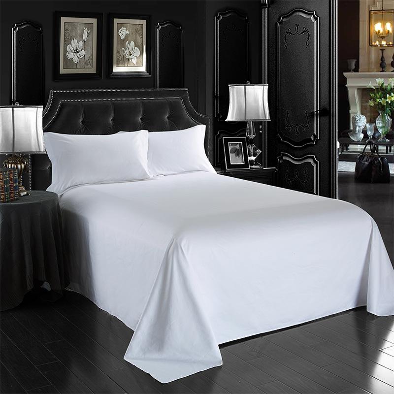 Customized pure white cotton hotel and homestay use bed sheet and pillowcase for king size manufacturers From China 1