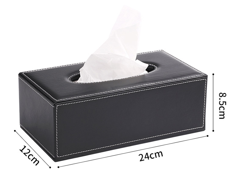 Soft PU leather hotel tissue storage box, Hanbi supplier can customize logo. 1