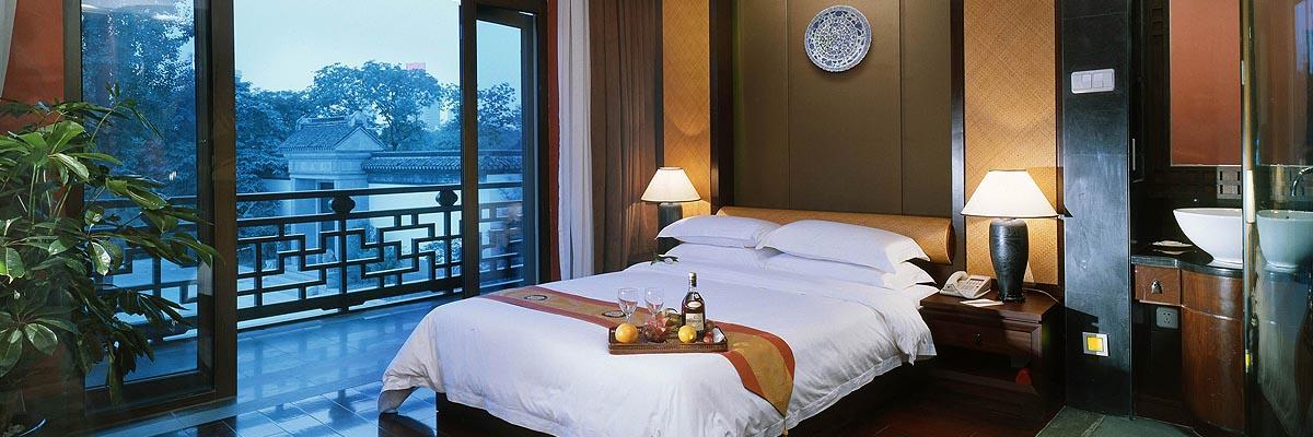 Hanbi yarn dyed blue stripe hotel bedding set with pillowcase 6