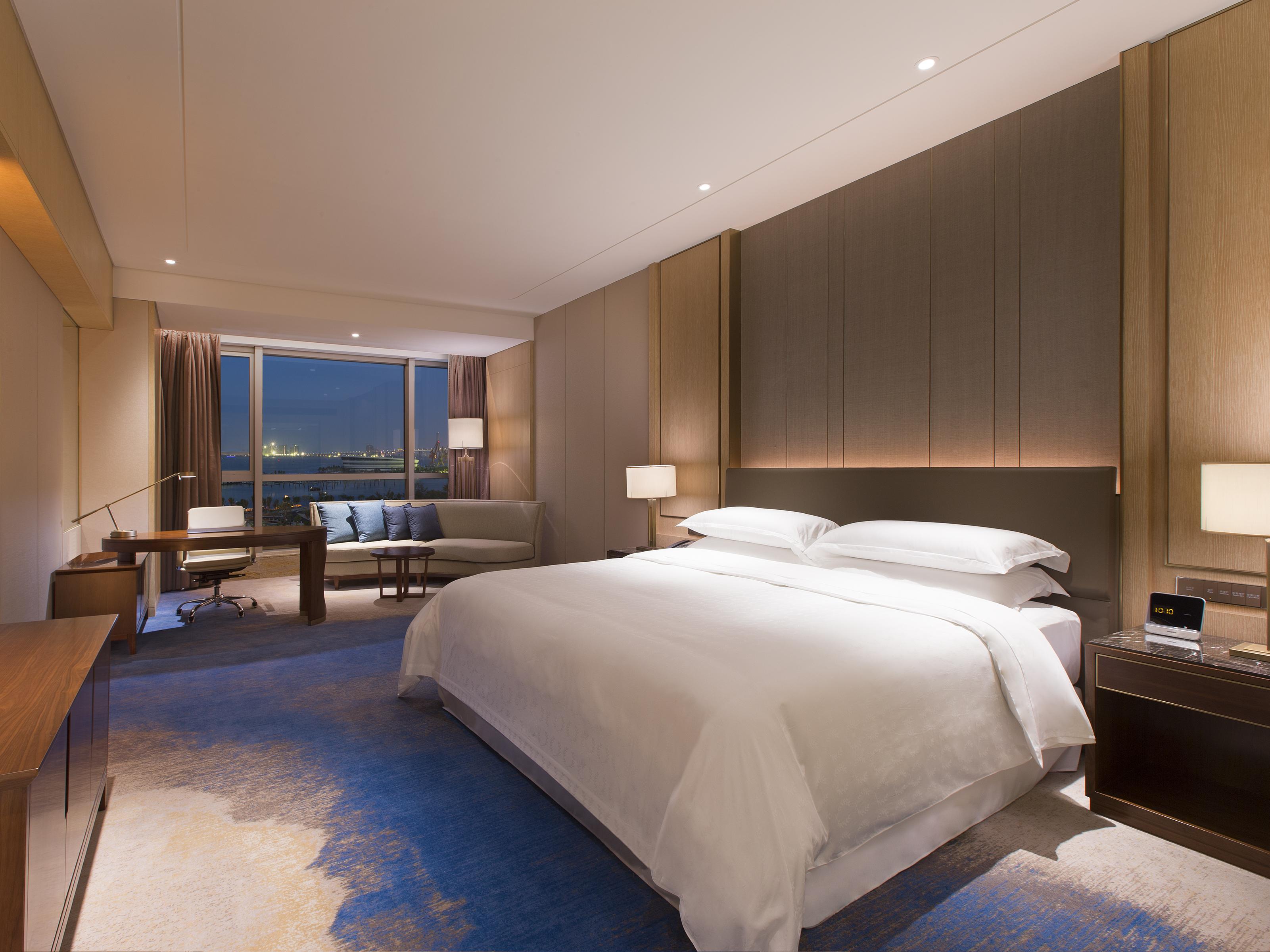 Hanbi yarn dyed blue stripe hotel bedding set with pillowcase 3