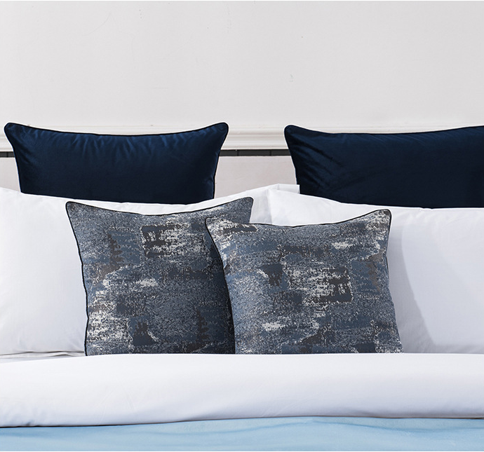 Customized high end hotel small decorate bed scarf motel light green bedding with bed runner 4