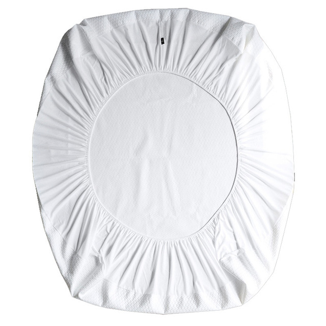 Intro to White color king size hotel water proof fitted sheet Protective covers for bed elastic cord Hanbi 3