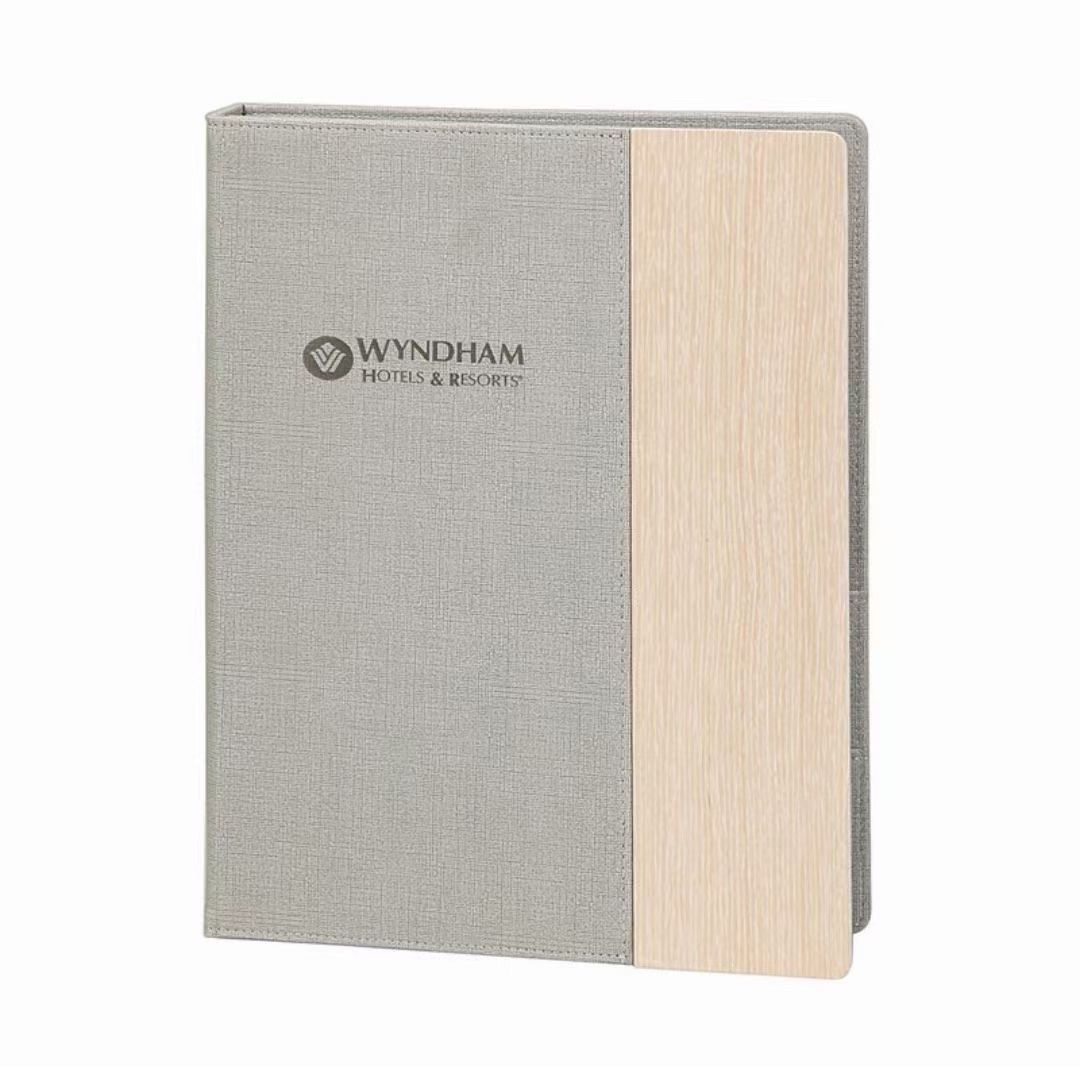 Customized logo hotel room leather sundries PU soft leather trays grey 12pcs leather set 2