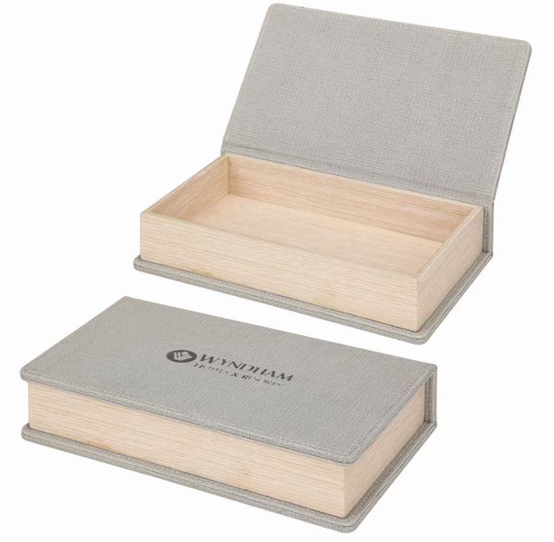 Customized logo hotel room leather sundries PU soft leather trays grey 12pcs leather set 3