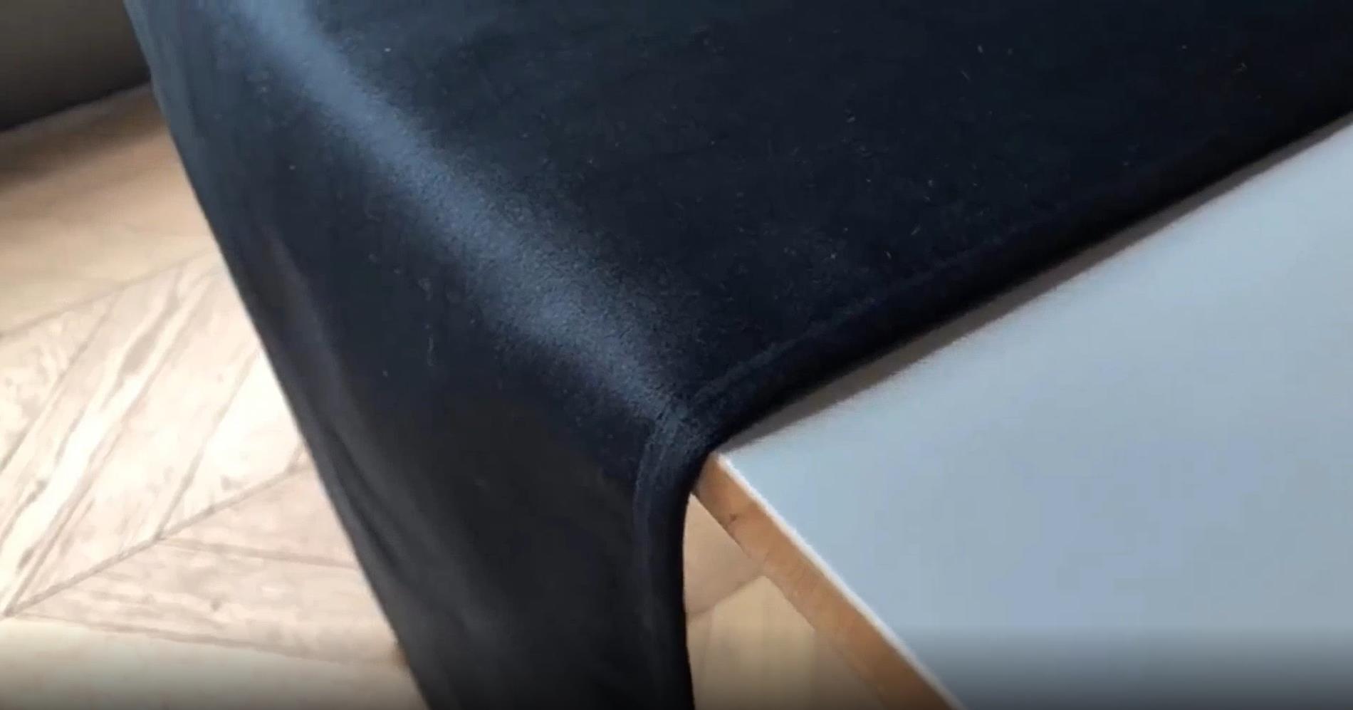 Black fluffy long table runner coffee & tea table ornament meal mat factory supplier 2