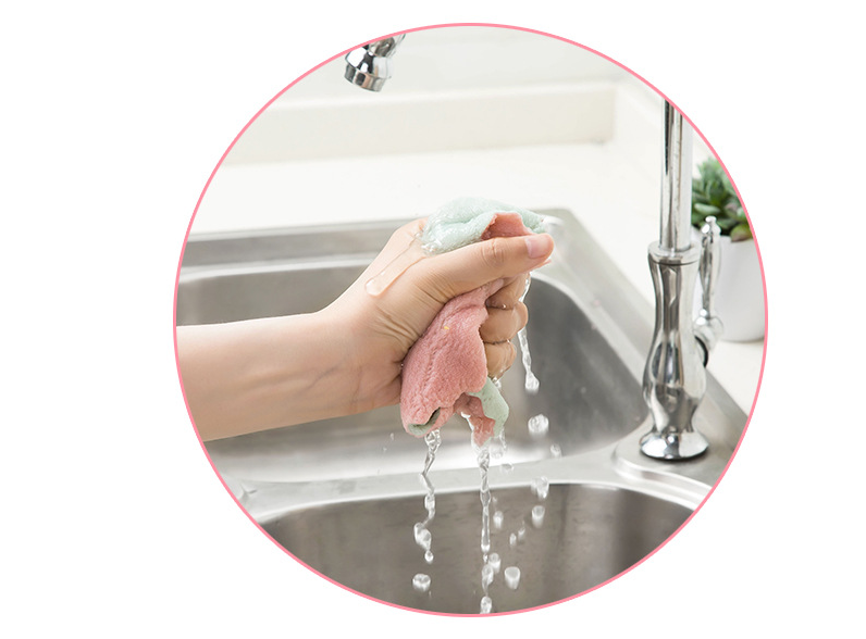 Household kitchen wash towels Cutlery scrubbing cloth no lint not loose threads 2