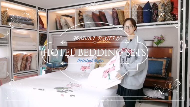 Printed hotel bedding sets many styles can customized pattern - Hanbi Textile 1