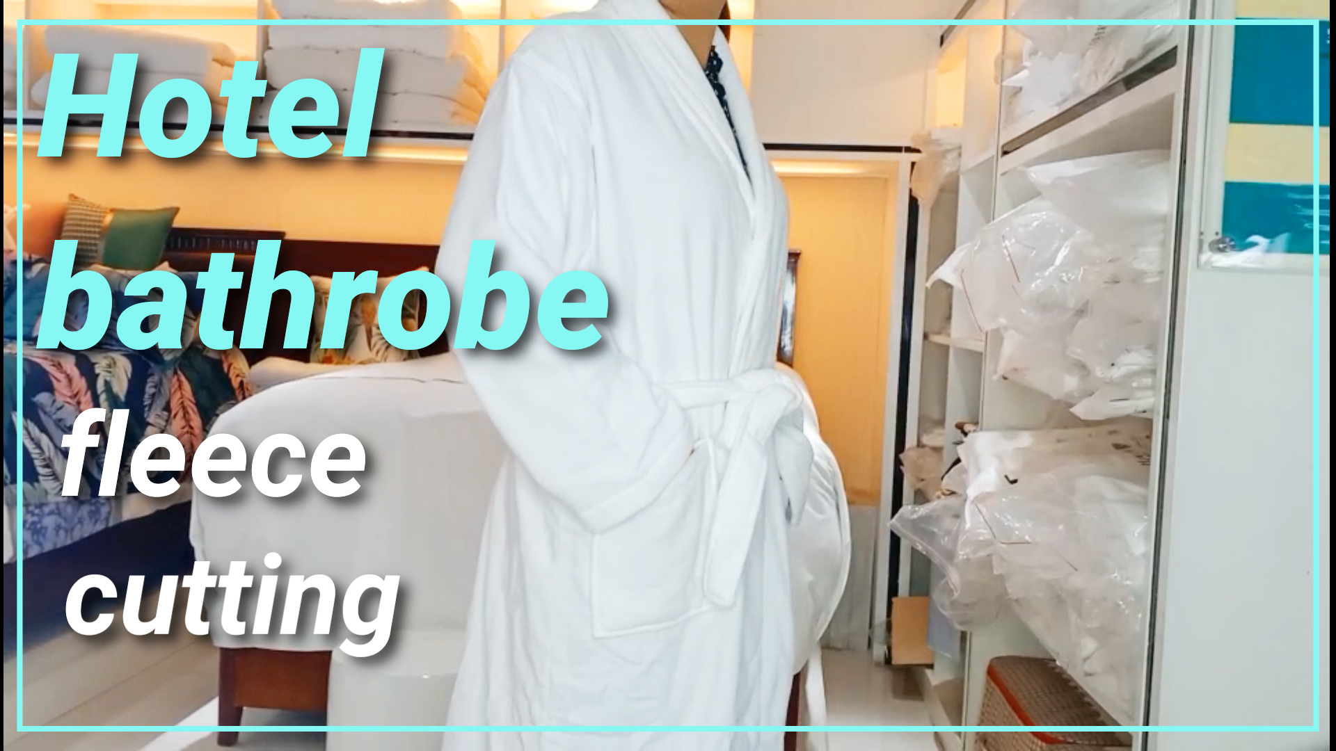Hanbi Textile hotel bathrobe introduce including material pocket and waist belt 1