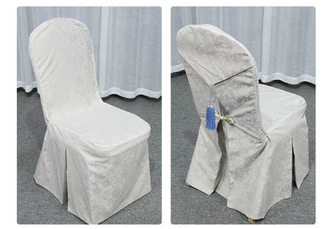 Luxury hotel restaurant wedding chair cover customer cases 2