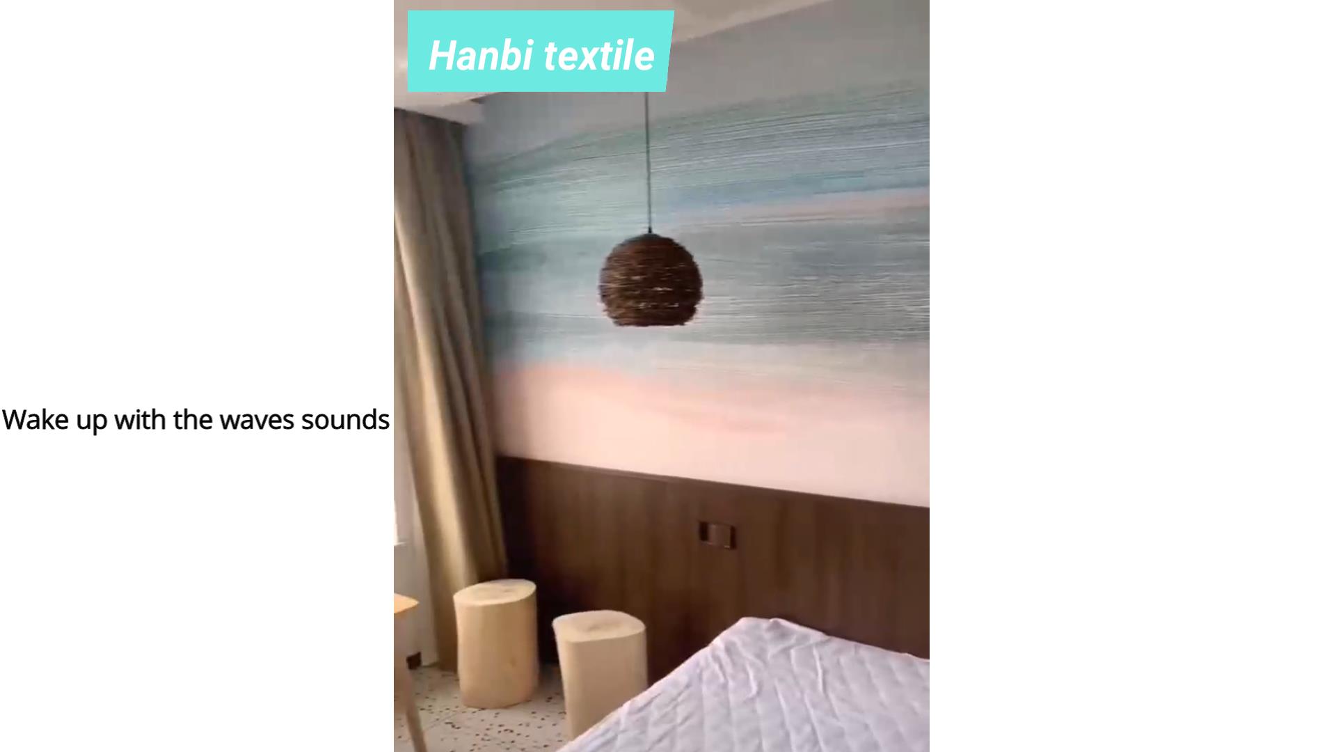 Room service staff is making the beds in Deluxe Sea view room-Hanbi textile customer case 2