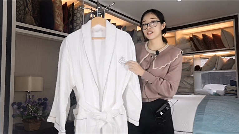 The hotel waffle bathrobe has various styles and can be customized - Hanbi Textile 5