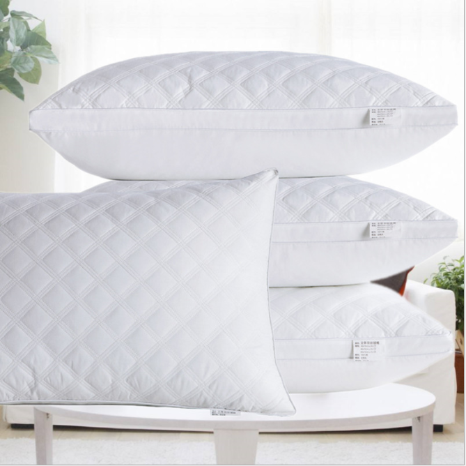 Best hotel pillows cotton material solid king size pure white pillow 5
