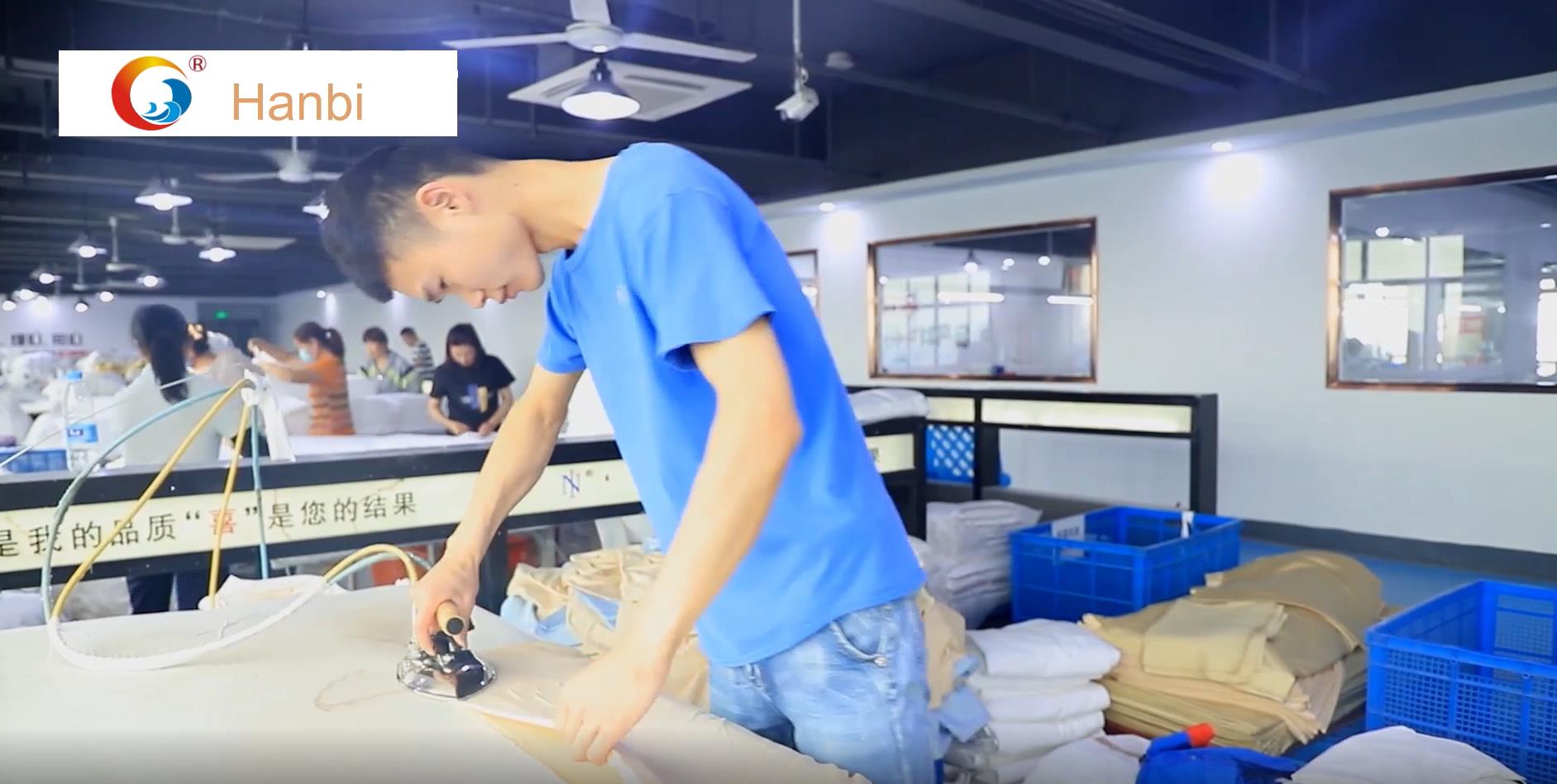 Hanbi factory bedspread hotel bed sheet and duvet cover manufacture 5