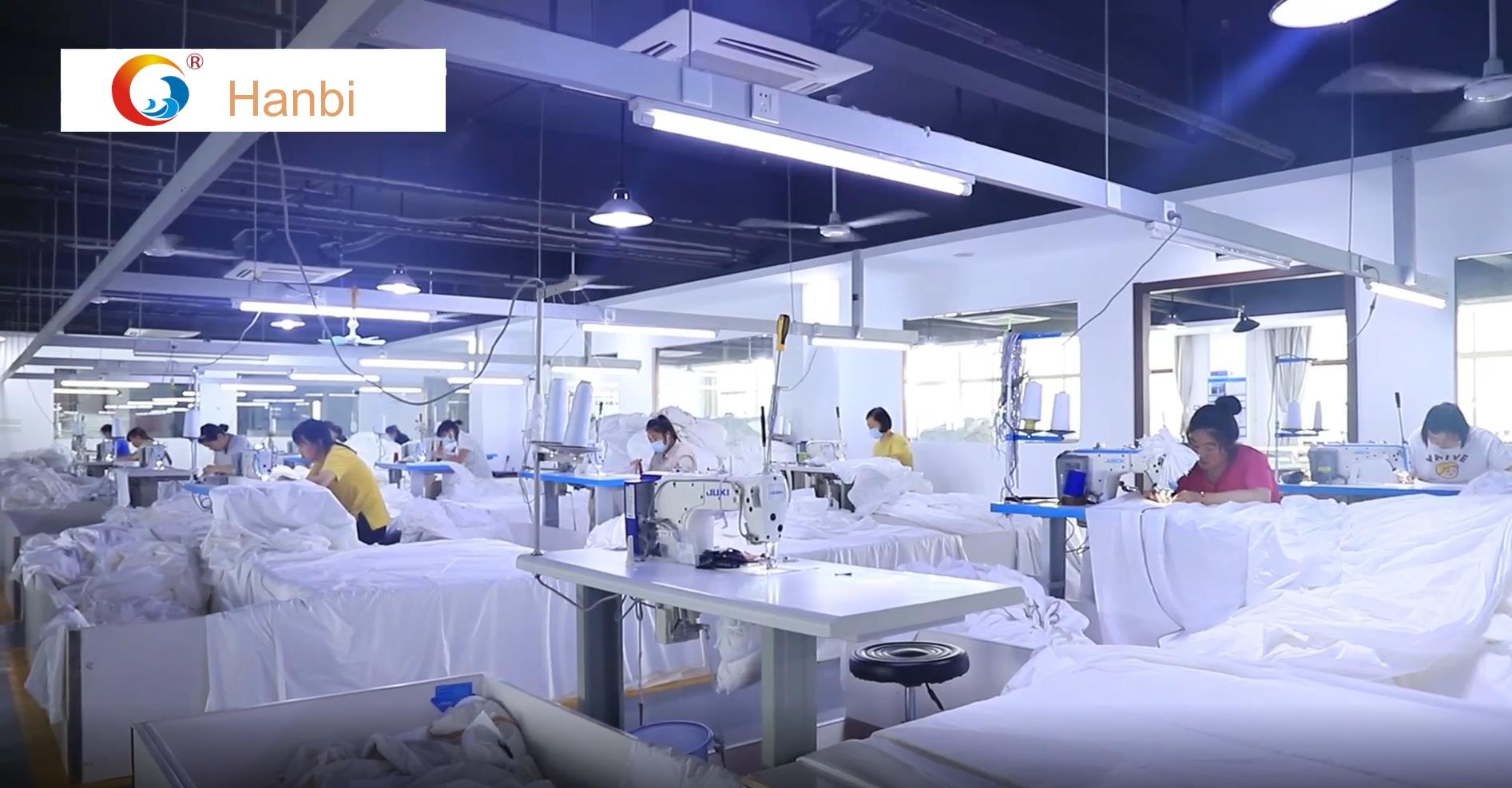 Hanbi factory bedspread hotel bed sheet and duvet cover manufacture 4