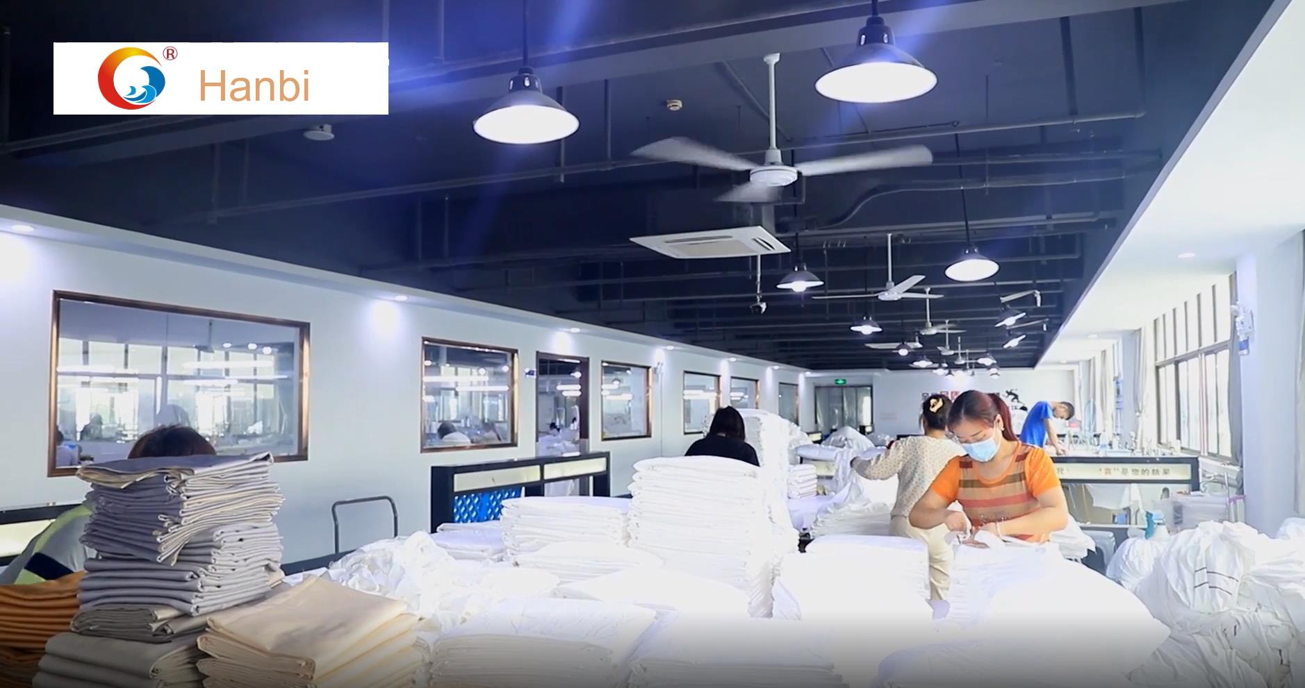 Hanbi factory bedspread hotel bed sheet and duvet cover manufacture 7