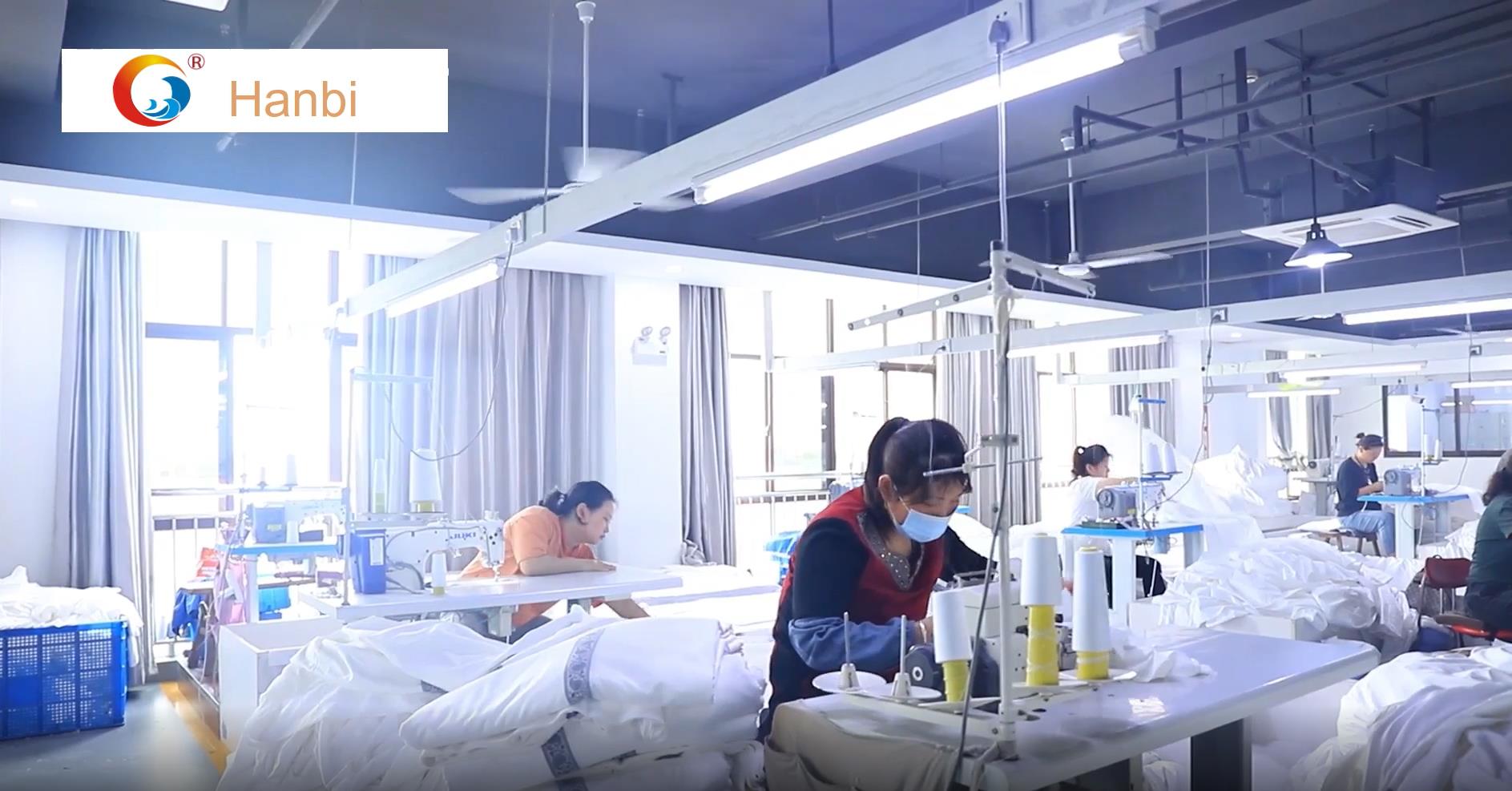 Hanbi factory bedspread hotel bed sheet and duvet cover manufacture 9