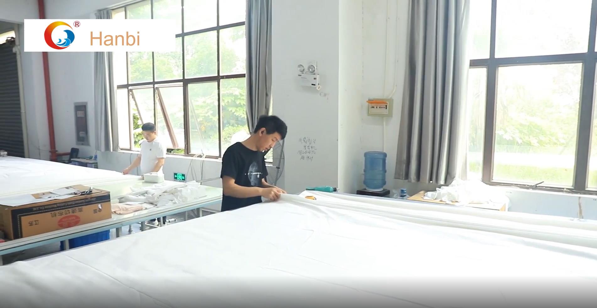 Hanbi factory bedspread hotel bed sheet and duvet cover manufacture 2