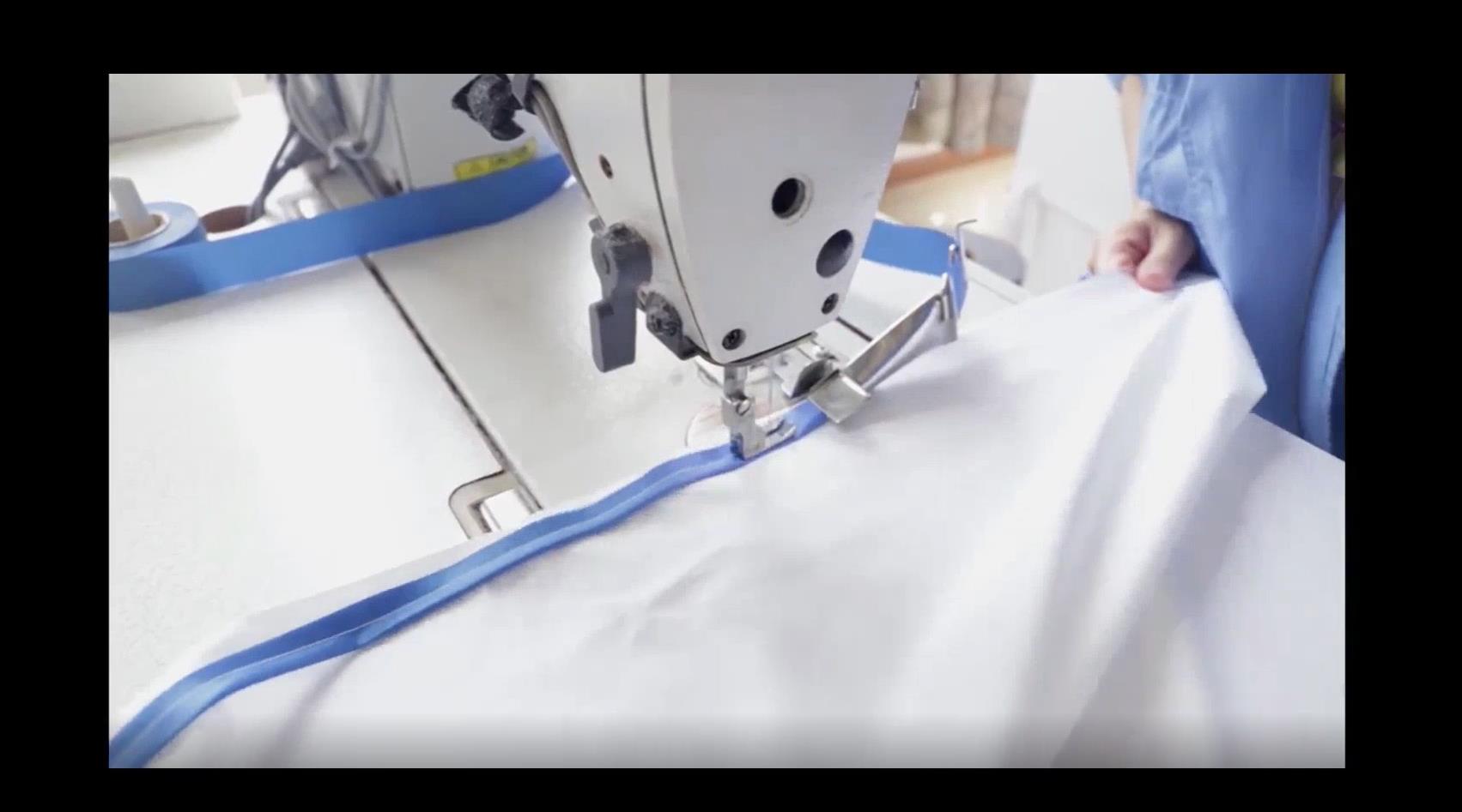 Hanbi company factory sewing stitching hotel bedding sets workshop bedspread 6