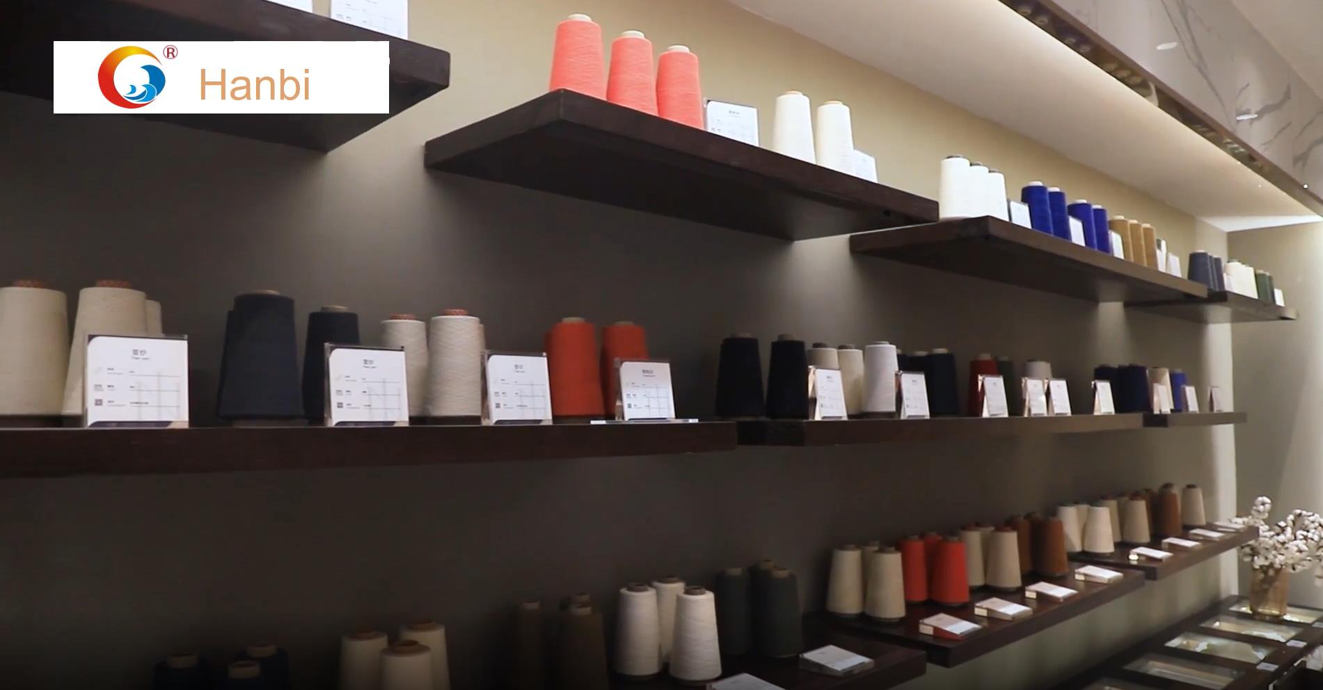 Hanbi textile company exhibition hall hotel and home bedding set with yarn 6