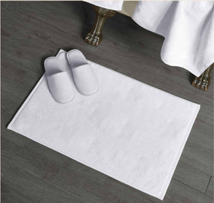 Bath water absorbent non-slip cotton bath mat hotel bathroom towel 1